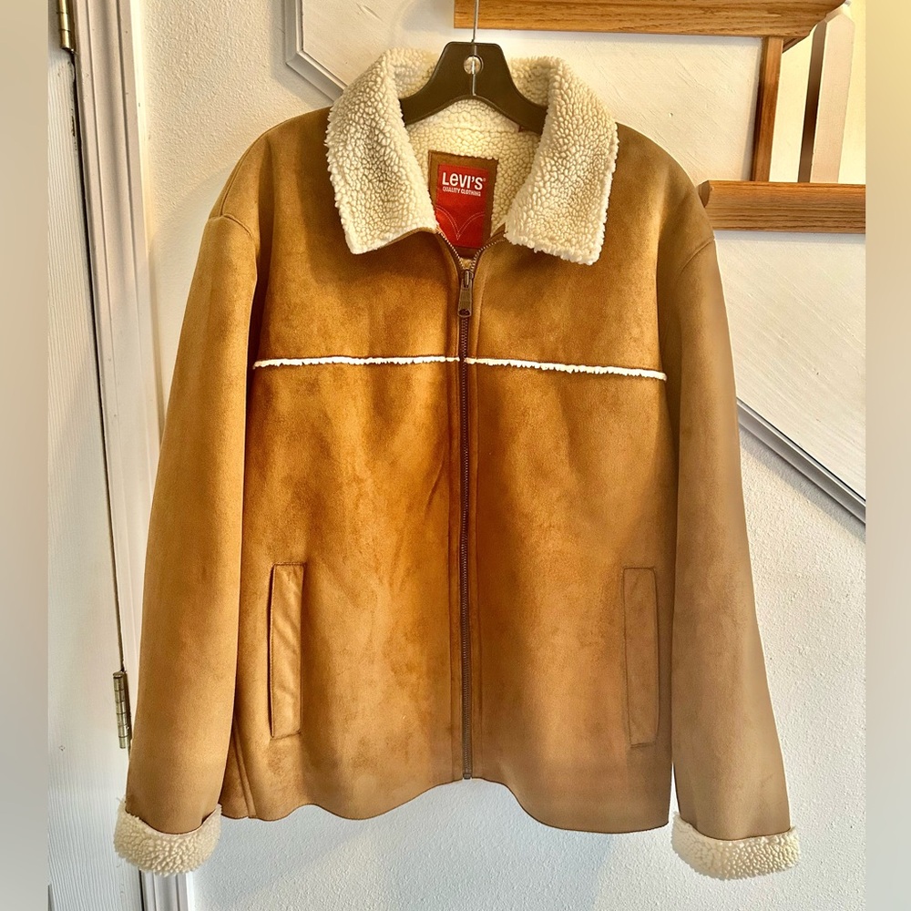 Levi's Tan Faux Shearling Lined Jacket